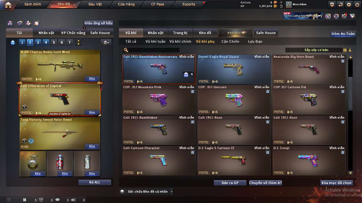 shop acc cf uy tin gia re